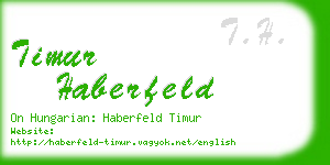 timur haberfeld business card